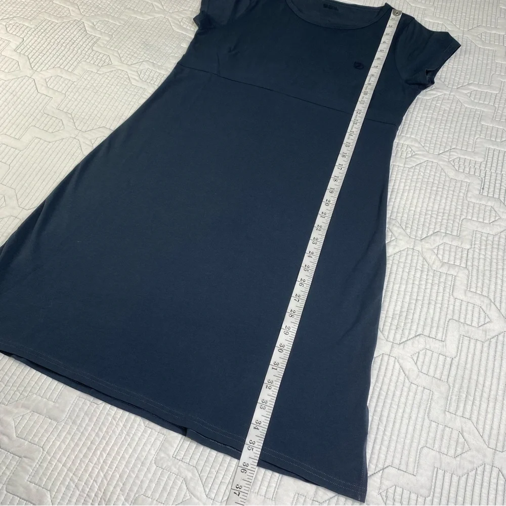 Fjallraven Womens High Coast Cotton Short Sleeve Dress Sz M Blue Gray - Picture 13 of 13